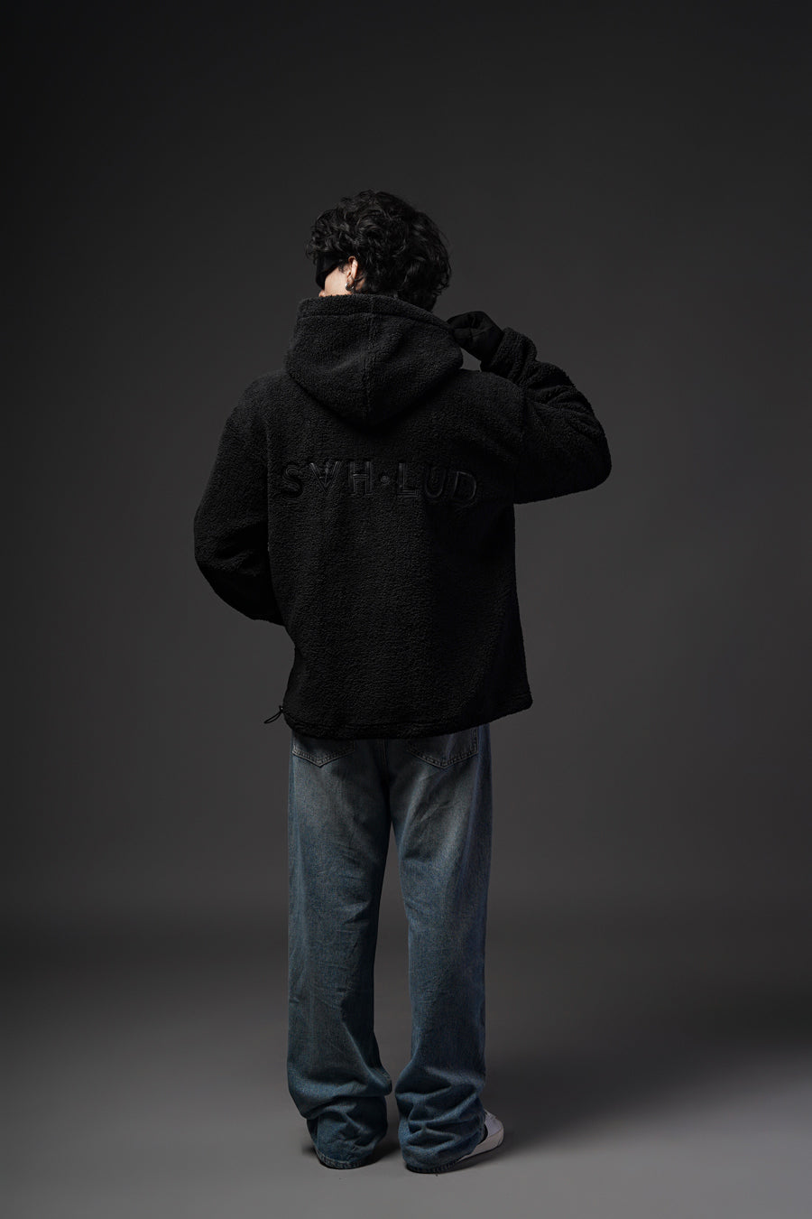 Sherpa Black Hoodie