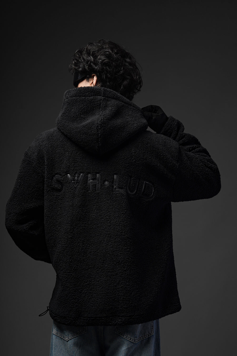 Sherpa Black Hoodie