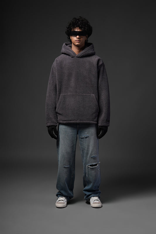 Sherpa Charcoal Hoodie
