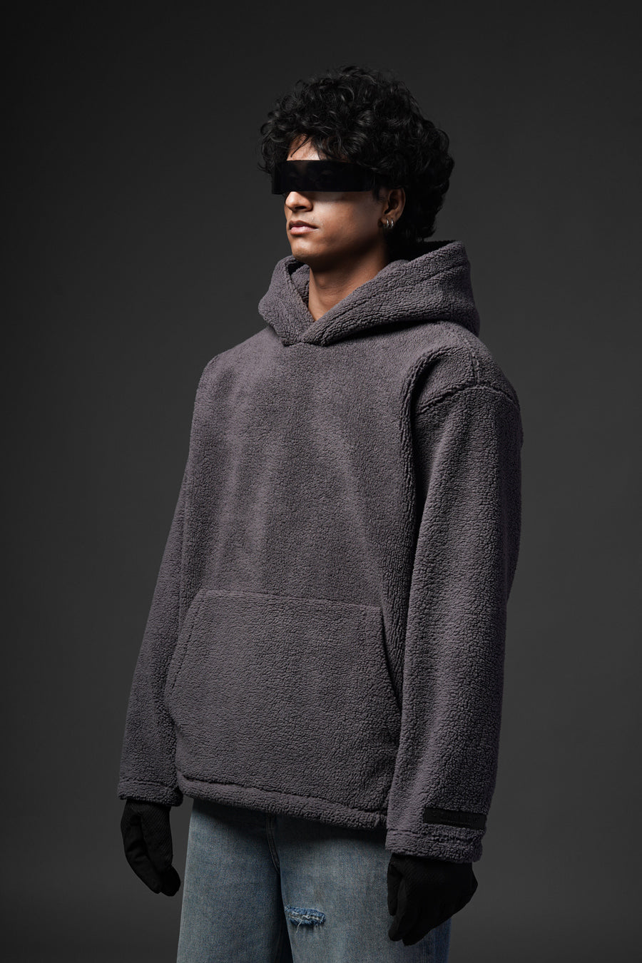 Sherpa Charcoal Hoodie