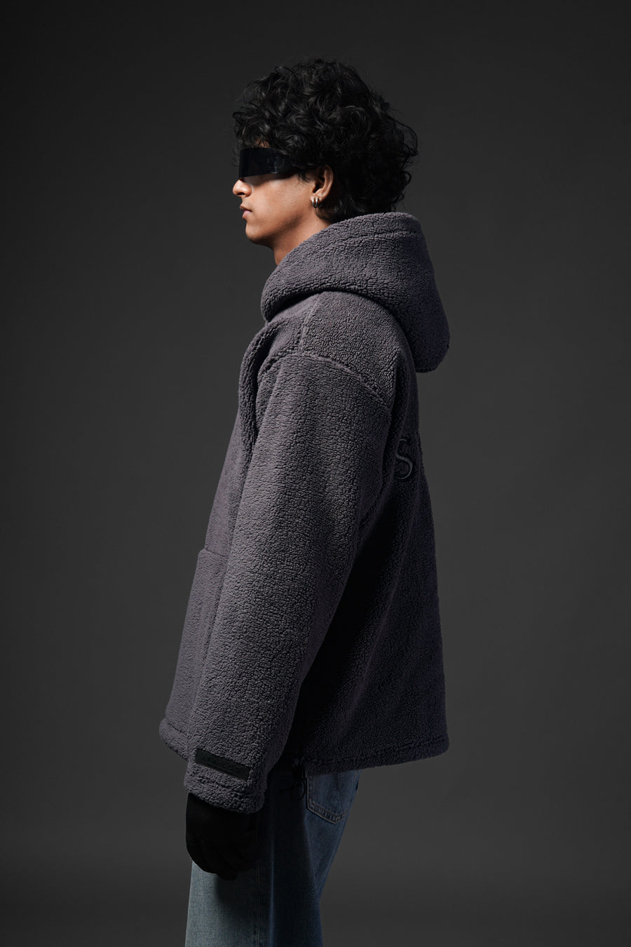 Sherpa Charcoal Hoodie