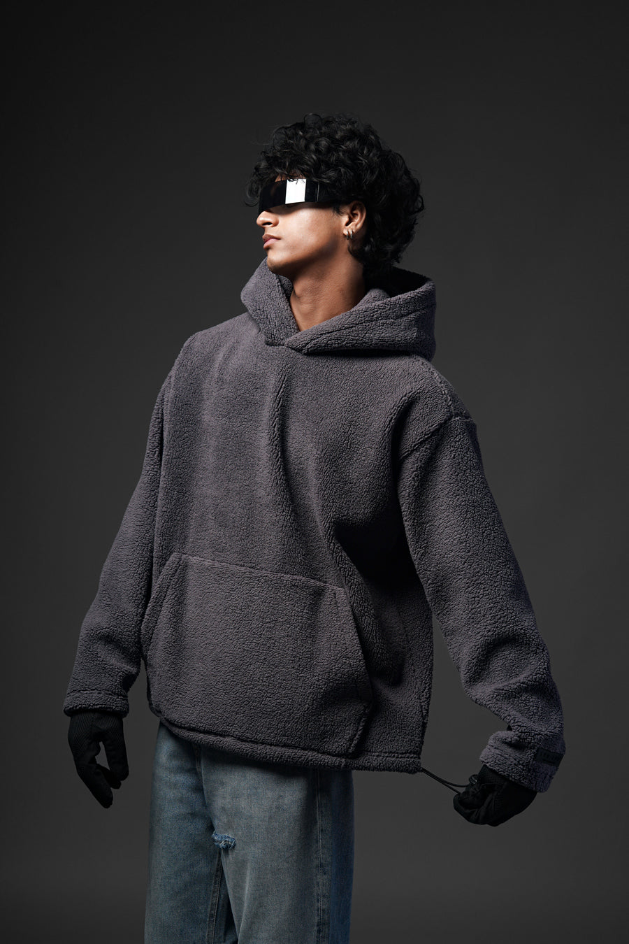 Sherpa Charcoal Hoodie
