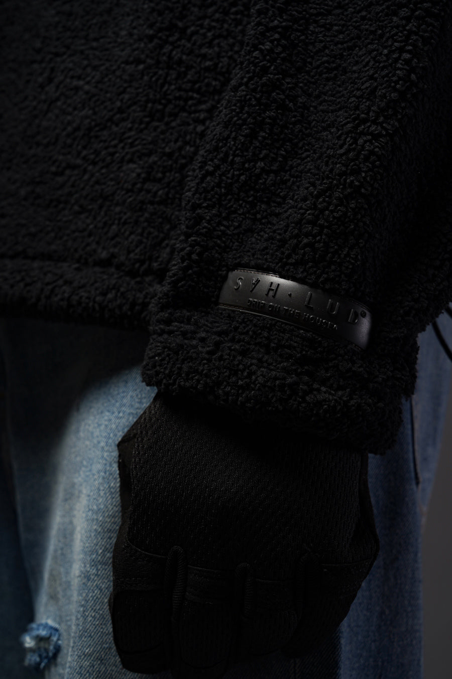 Sherpa Black Hoodie