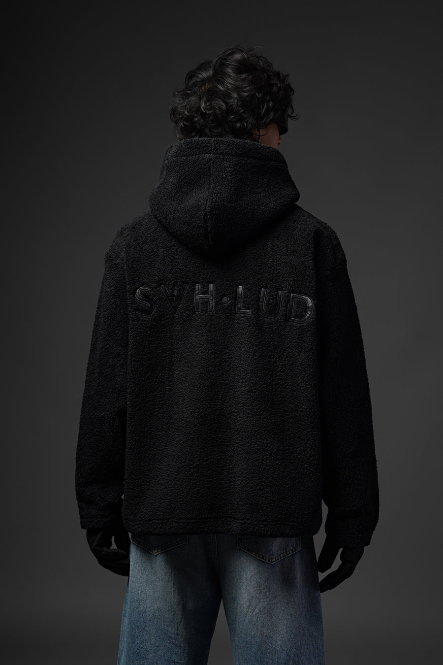 Sherpa Black Hoodie
