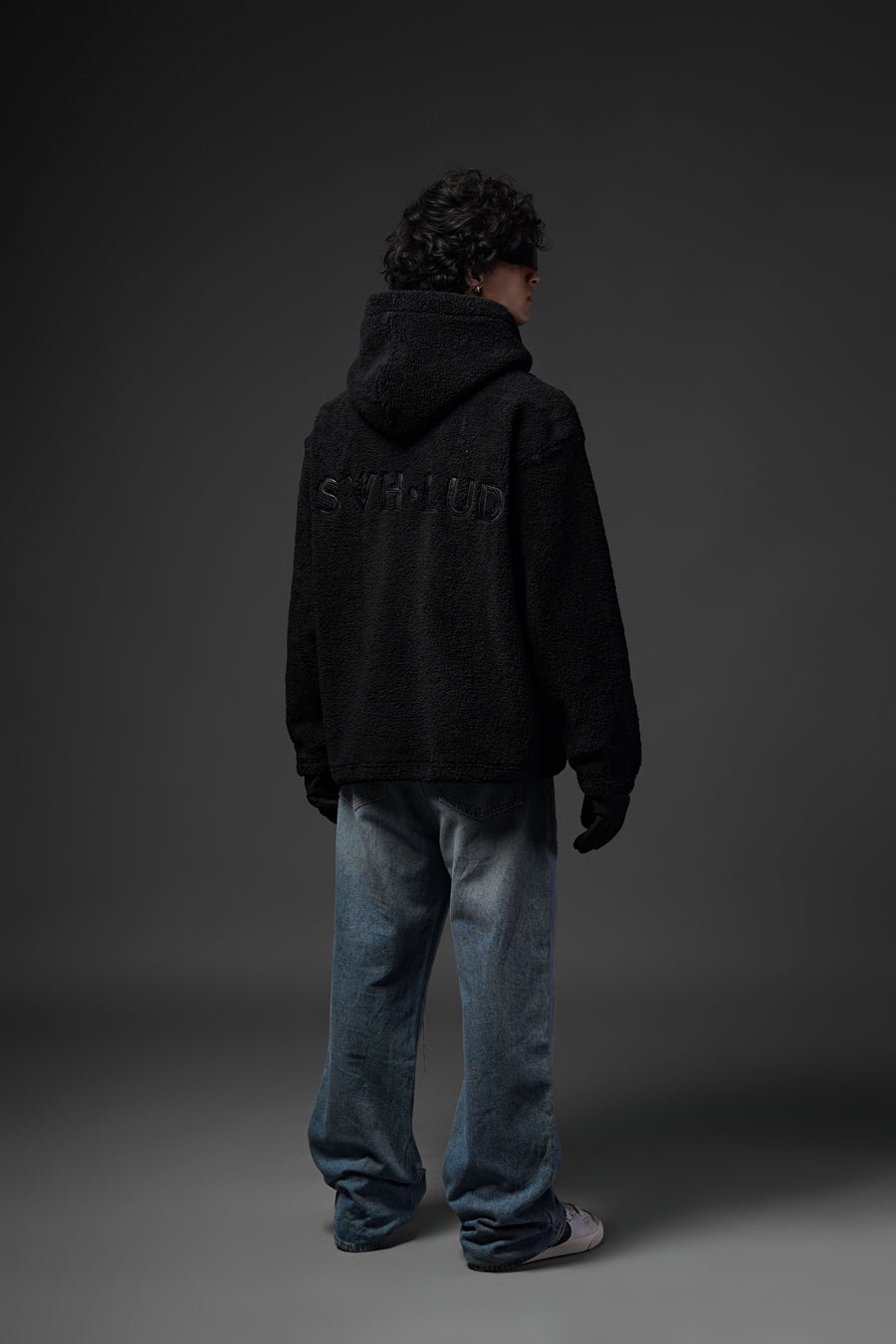 Sherpa Black Hoodie