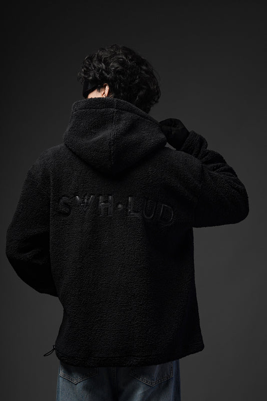 Sherpa Black Hoodie